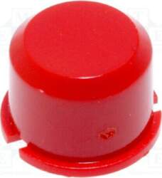Button; round; red; Ø9.6mm; plastic