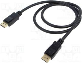 Cable; DisplayPort plug,both sides; PVC