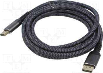 Cable; DisplayPort plug,both sides; textile