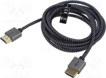 Cable; HDMI plug,both sides; PVC
