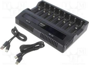 Charger: microprocessor-based; Li-Ion,Ni-MH; Cells quantity: