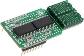 Click board; prototype board; Comp: MAX7219