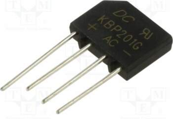 DC COMPONENTS Bridge rectifier: single-phase; Urmax: