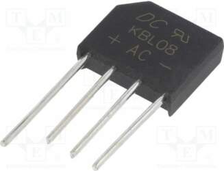DC COMPONENTS Bridge rectifier: single-phase; Urmax: