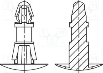DREMEC Assembly stud; polyamide 66; L: