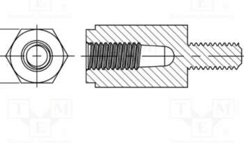 DREMEC Spacer sleeve; hexagonal; polyamide 66