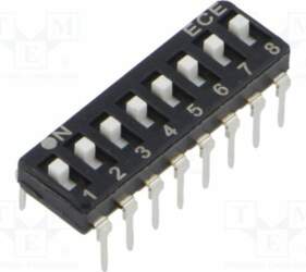 ECE Switch: DIP-SWITCH; Poles number: 8