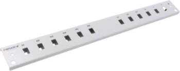Front panel; 1U; Panel colour: grey