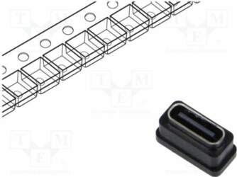 GCT Connector: USB C; socket; SMT