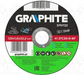 GRAPHITE Cutting wheel; Ø: 125mm; Disc