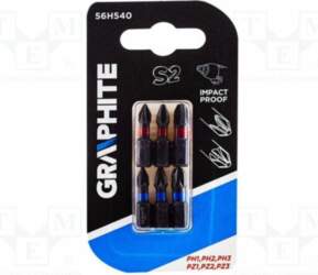 GRAPHITE Tools set: screwdriver bits; blister