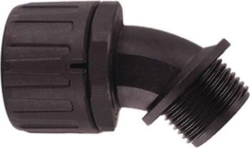 HELLERMANNTYTON 45° angled connector; Thread: metric