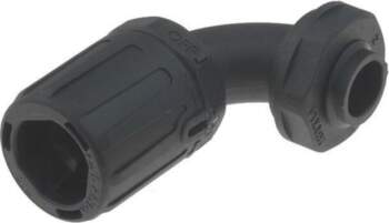 HELLERMANNTYTON 90° angled connector; Thread: metric