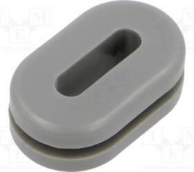 HELLERMANNTYTON Grommet; PVC; grey; Panel thick: