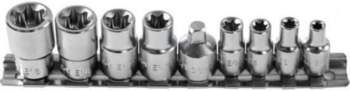 HÖGERT TECHNIK Socket: Torx®-set; 1/4"; 9pcs