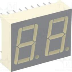 KINGBRIGHT ELECTRONIC Display: LED; 7-segment; 14mm