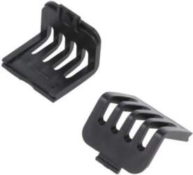 KRADEX Stopper; ABS; black; vented; 10pcs