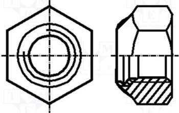 KRAFTBERG Nut; hexagonal; M4; 0.7