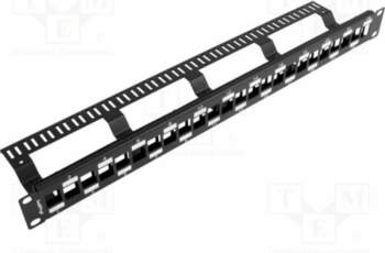 LANBERG Patch panel; Keystone; black; Number