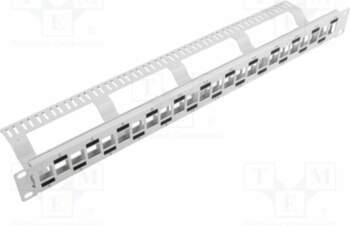LANBERG Patch panel; Keystone; RACK; white