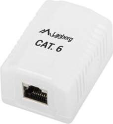 LANBERG Wall socket; white; RJ45 socket