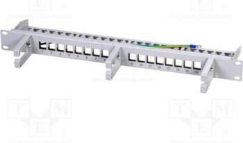 LOGILINK Patch panel; rack; grey; Number