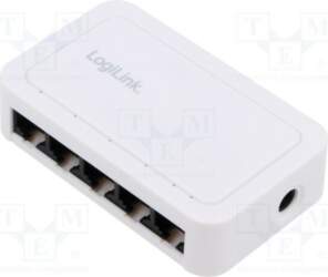 LOGILINK Switch Ethernet; DC socket,RJ45