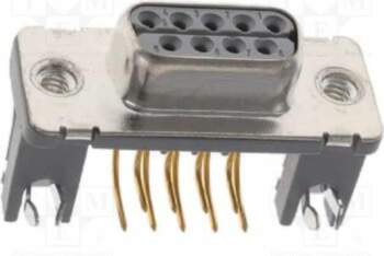 MOLEX Connector: D-Sub; socket; female; angled