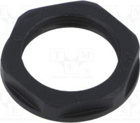 Nut; PG21; polyamide 6; 36mm; black