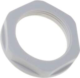 Nut; PG9; polyamide; 22mm; grey; Thread:
