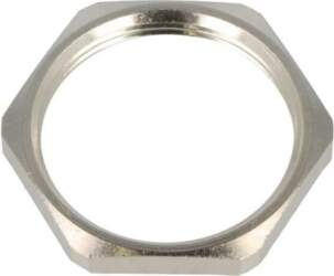 Nut; with earthing; PG29; brass; Thk: