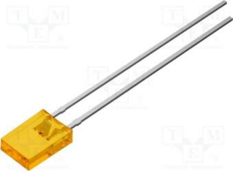 OPTOSUPPLY LED; orange; rectangular; 2x5x7mm; 330mcd
