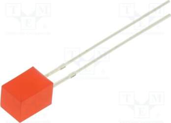 OPTOSUPPLY LED; red; rectangular; 5x5x7mm; 150÷220mcd