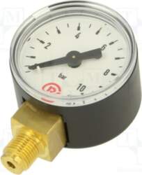 PNEUMAT Manometer; 0÷10bar; bottom connection; Thread: