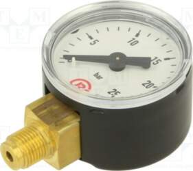 PNEUMAT Manometer; 0÷25bar; bottom connection; Thread: