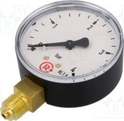 PNEUMAT Manometer; 0÷4bar; bottom connection; Thread: