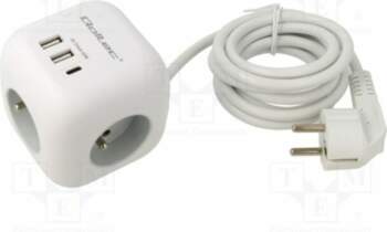 QOLTEC Plug socket strip: supply; Sockets: