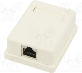 RJ45 module; IDC,RJ45 socket; white