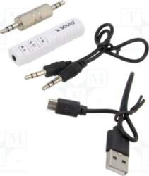 SAVIO FM transmitter; white; 15m; Bluetooth: