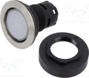 SCHLEGEL Switch: push-button; 22mm; silver; depending
