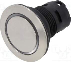 SCHLEGEL Switch: push-button; 22mm; silver; depending