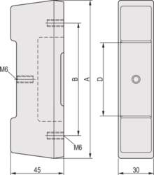 Schroff CompacPRO Rear Foot, 3 U