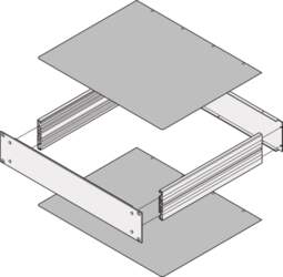 Schroff MultipacPRO Cover Plate, Plain, Depth