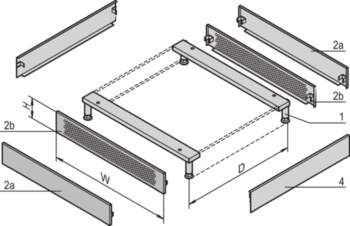 Schroff Varistar Base/Plinth Sides, Plain, 900D