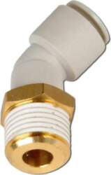 SMC Push-in fitting; threaded,angled 45°