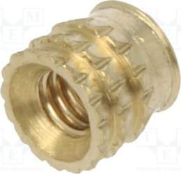 TAPPEX Threaded insert; brass; M2,5