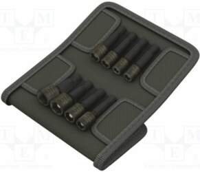Tools set: screwdriver bits; case; hex