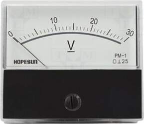 VELLEMAN Voltmeter; on panel; 0÷30V; Class: