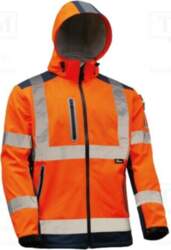 VIZWELL Softshell jacket; Size: L; orange-navy