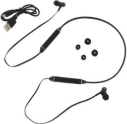 Wireless headphones with microphone; black; USB
